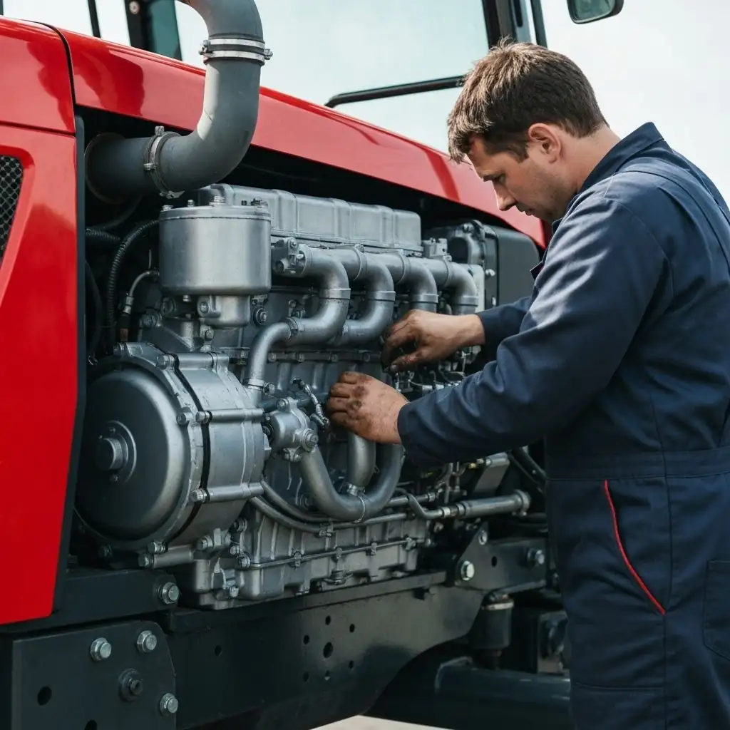 Equipe Alfa Diesel trabalhando em manutenção
